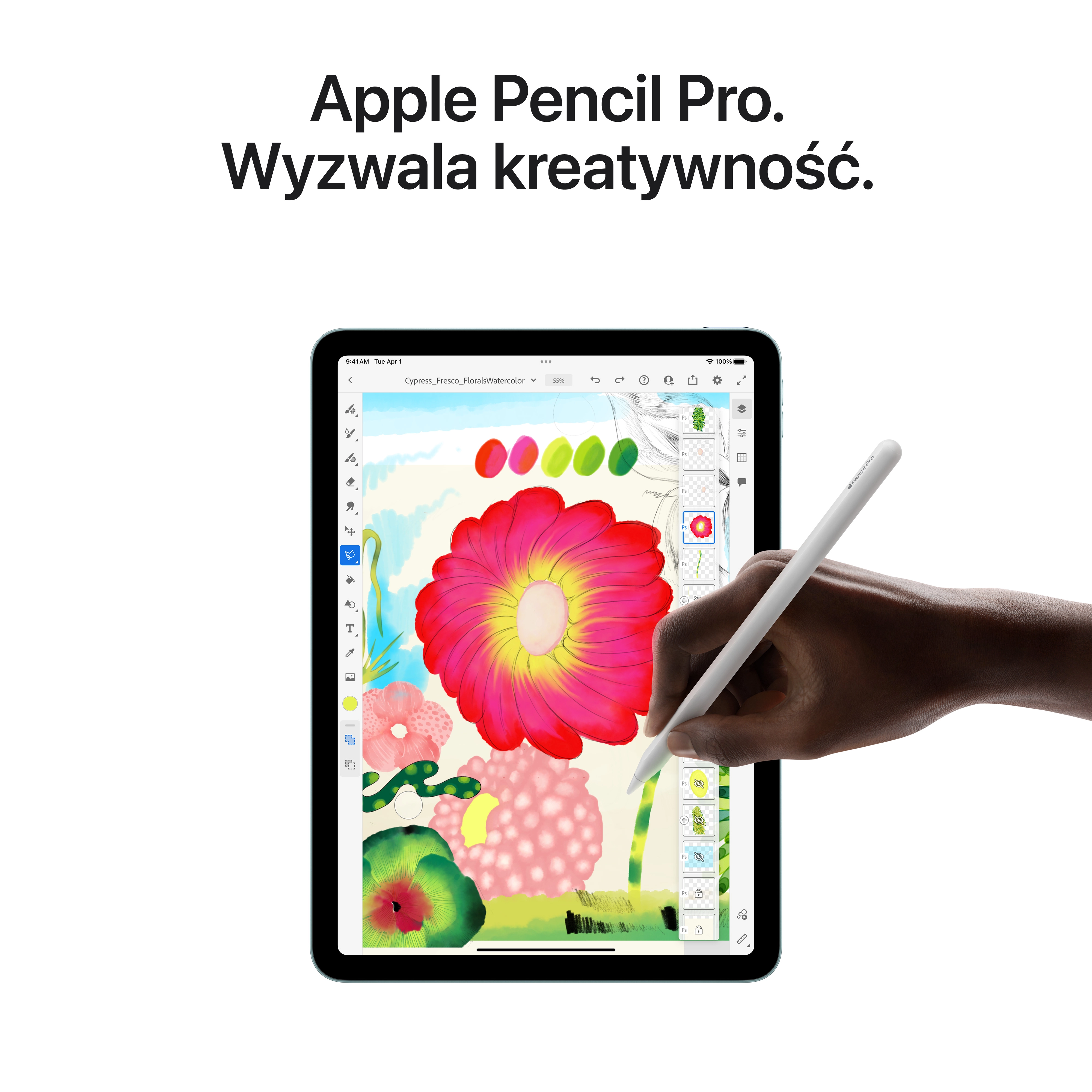 Apple iPad Air 13" M3 7 gen 2025 256GB Wi-Fi Cellular 5G Księżycowa poświata