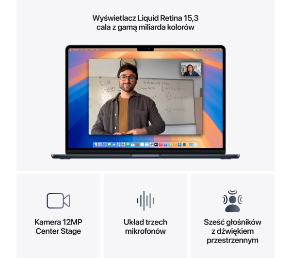 Apple MacBook Air 2025 15,3" M4 24GB RAM 512GB Dysk macOS Północ Funkcje AI - Kup na Raty - RRSO 0%