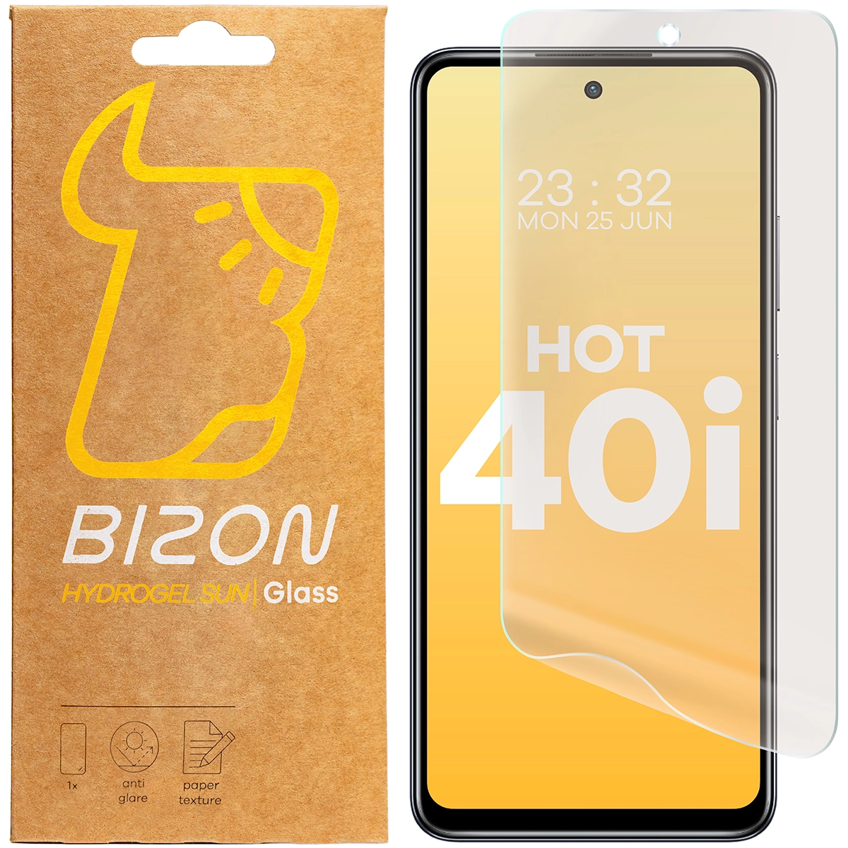 Folia ochronna Bizon matowa Film Sun do Infinix Hot 40i 2 sztuki