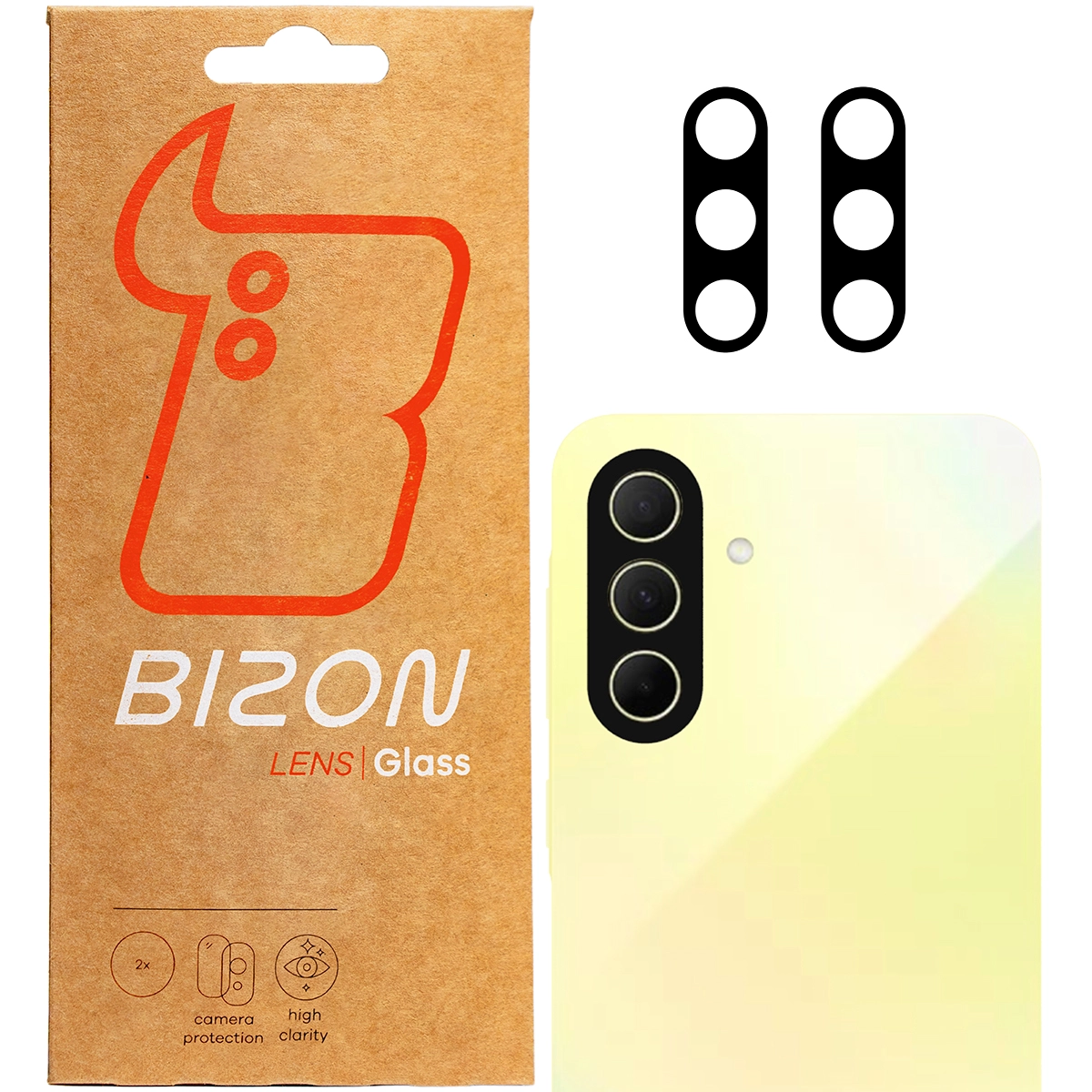 Szkło ochronne Bizon na aparat Lens do Galaxy A36 5G 2 sztuki