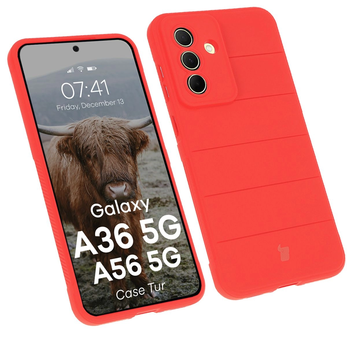 Etui Bizon Tur do Galaxy A36 5G / Galaxy A56 5G Czerwony