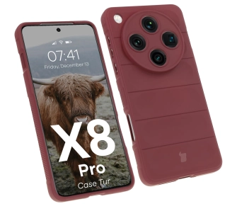 Etui Bizon Tur do Oppo Find X8 Pro Ciemnofioletowy