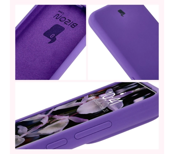 Bizon Silikonowe Soft do Xiaomi 15 Fioletowy