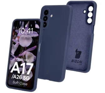 Etui Bizon Soft do Galaxy A26 5G/A17 5G Granatowy