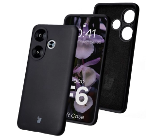 Bizon Silikonowe Soft do Xiaomi Poco F6 Czarny