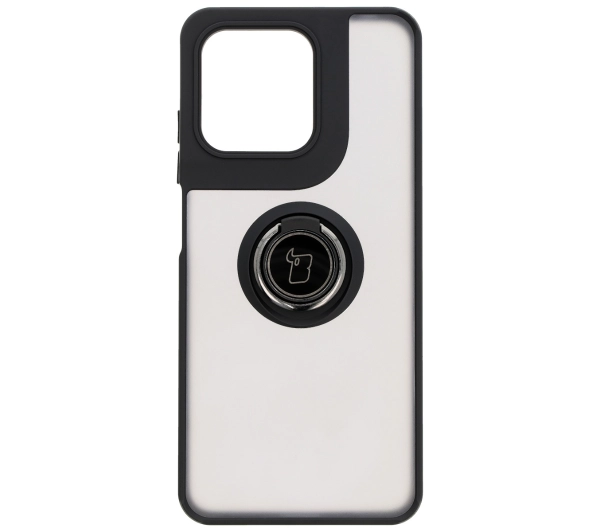 Bizon z uchwytem na palec Hybrid Ring do Motorola Moto G15 / G15 Power Przydymione z czarną ramką