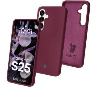 Bizon Silikonowe Soft do Galaxy S25 Ciemno-fioletowy