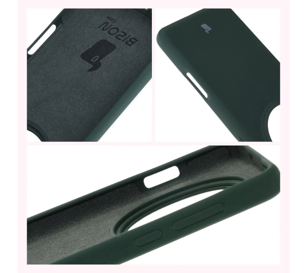 Bizon Silikonowe Soft do Oppo Find X8 Pro Ciemnozielony