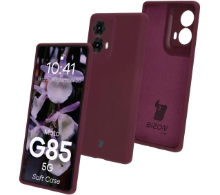 Bizon Silikonowe Soft do Motorola Moto G85 5G Ciemno-fioletowy