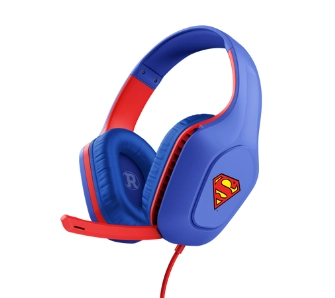 Słuchawki przewodowe z mikrofonem Trust GXT 415SM Nauszne Niebieski Superman