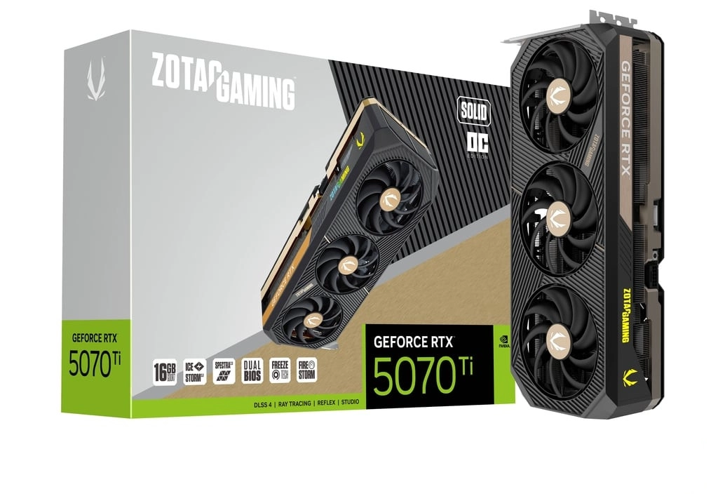 Karta graficzna Zotac Gaming GeForce RTX 5070 Ti SOLID OC 16GB GDDR7 256bit DLSS 4