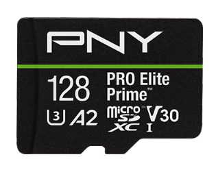 Karta pamięci PNY microSDXC PRO Elite Prime 128GB 200/150 MB/s V30 A2 + czytnik