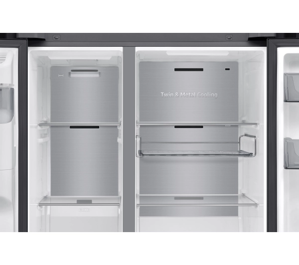 Samsung SBS RS80F66KBFEO Funkcje AI Auto Open Pełny No Frost 178,4cm Kostkarka Zdalne sterowanie Grafitowa stal - Kup na Raty - RRSO 0%