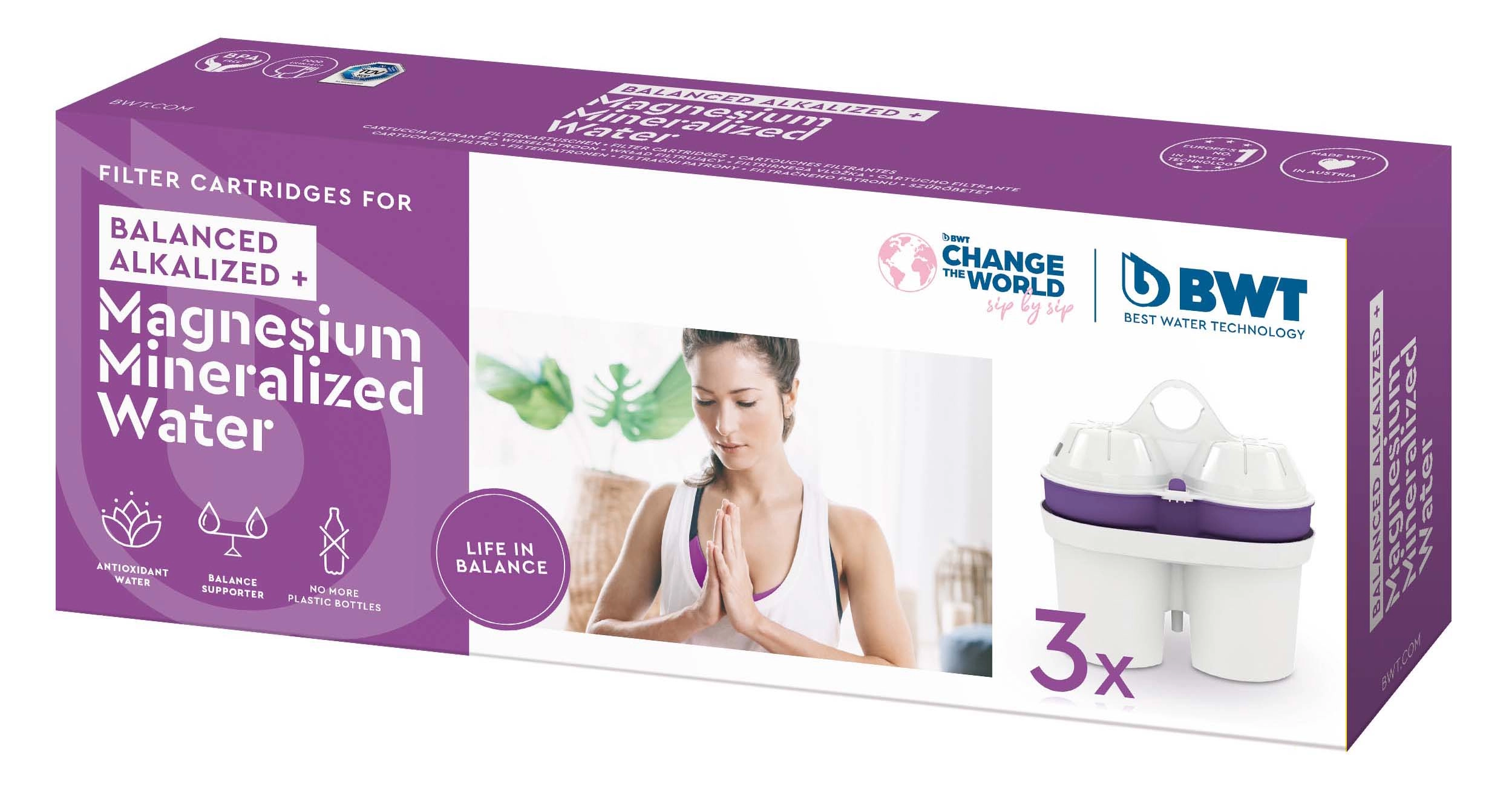 Wkład filtrujący BWT Mineralizowana Magnezem alkaliczna woda 3szt.
