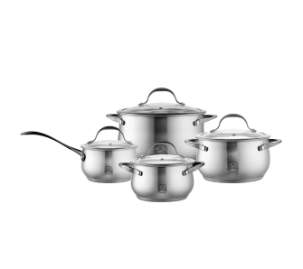 Zestaw garnków La Bonita LB8ZG004 ze stali nierdzewnej Clasico 8 elementów