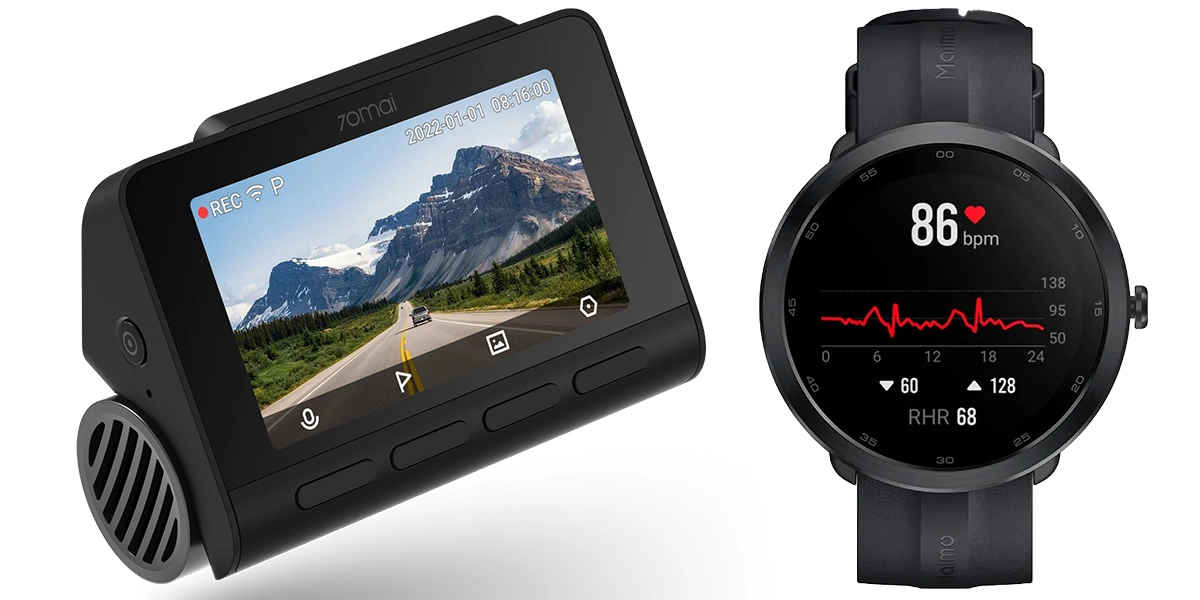 Wideorejestrator 70MAI A810 4K + Smartwatch Maimo R WT2001