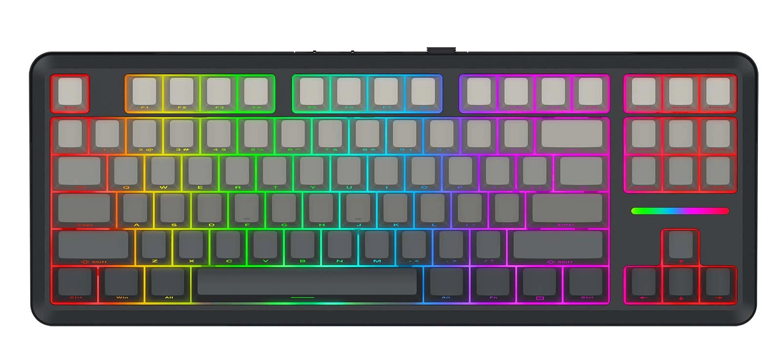 Klawiatura mechaniczna Redragon K734SP-RGB-PRO Wildslash Pro Dragon Growl Szary