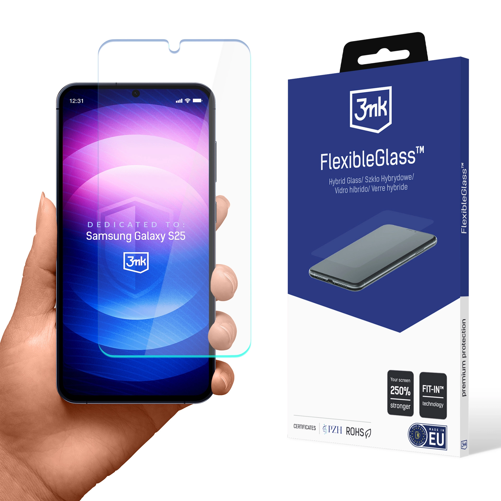 Szkło hybrydowe 3mk FlexibleGlass do Samsung Galaxy S25