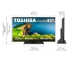Telewizor Toshiba 43UV3F63DG 43" LED 4K Smart TV VIDAA Dolby Vision Dolby Atmos HDMI 2.1 DVB-T2