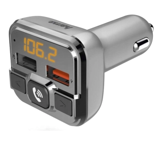 Transmiter FM Hama 14165 2xUSB Srebrny