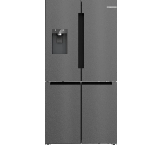 Lodówka Bosch Serie 6 KFI96AXEA Pełny No Frost 183cm Kostkarka Zdalne sterowanie Czarna stal szczotkowana