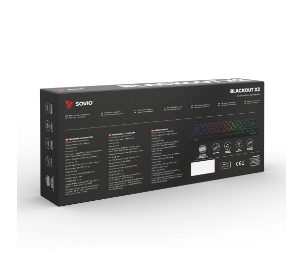 Savio Blackout X2 Outemu Brown Hot Swap Czarny