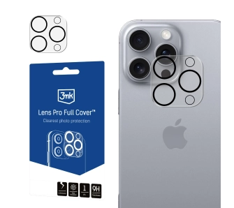 Szkło hartowane 3mk Lens Pro Full Cover do iPhone 16 Pro/Pro Max
