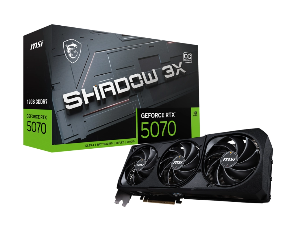 Karta graficzna MSI GeForce RTX 5070 SHADOW 3X OC 12GB GDDR7 192bit DLSS 4