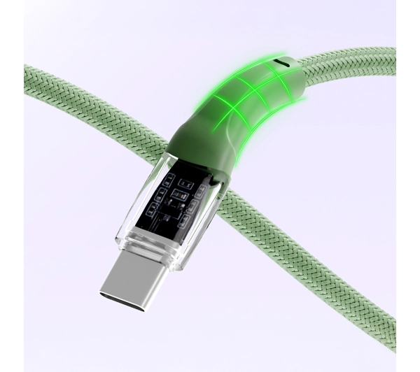 QUALO USB-C do USB-C 1,5m 3A Zielony