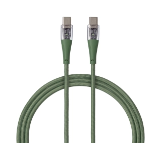 QUALO USB-C do USB-C 1,5m 3A Zielony