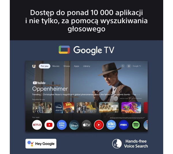 Sony BRAVIA 8 II K-55XR8M2 55" 4K QD-OLED 120Hz Google TV Dolby Vision Dolby Atmos DTS-X HDMI 2.1 DVB-T2 - Kup na Raty - RRSO 0%
