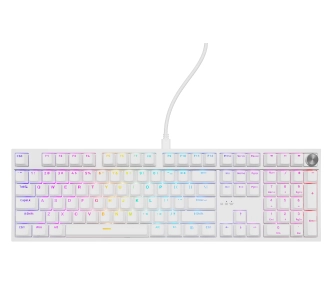 Klawiatura mechaniczna Genesis Thor 404 US RGB Gateron Yellow Pro Biały