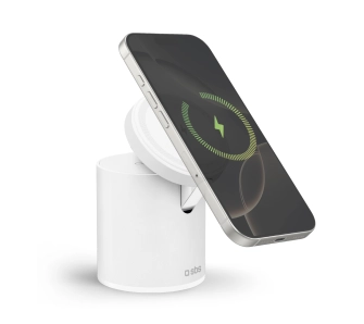 Ładowarka indukcyjna SBS 2w1 MagSafe 15W Biały