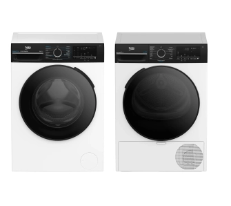Zestaw Beko pralka b300 BM3WFU49415WBDC EnergySpin 9kg 1400obr/min + suszarka b300 BM3T49249WBDC 58,6cm 9kg