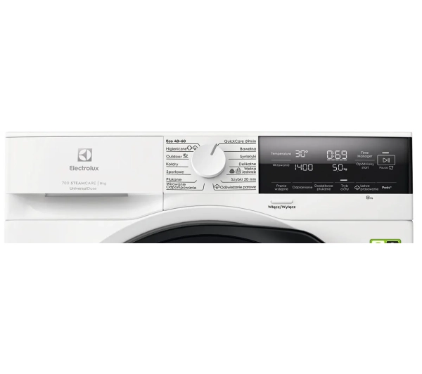 Electrolux pralka 700 SteamCare EW7F3487UP 8kg 1400obr/min + suszarka 700 DelicateCare EW7D387UP 63,6cm 8kg - TRZECI -55%, ALBO 5-TY ZA 1ZŁ - Kup na Raty - RRSO 0%