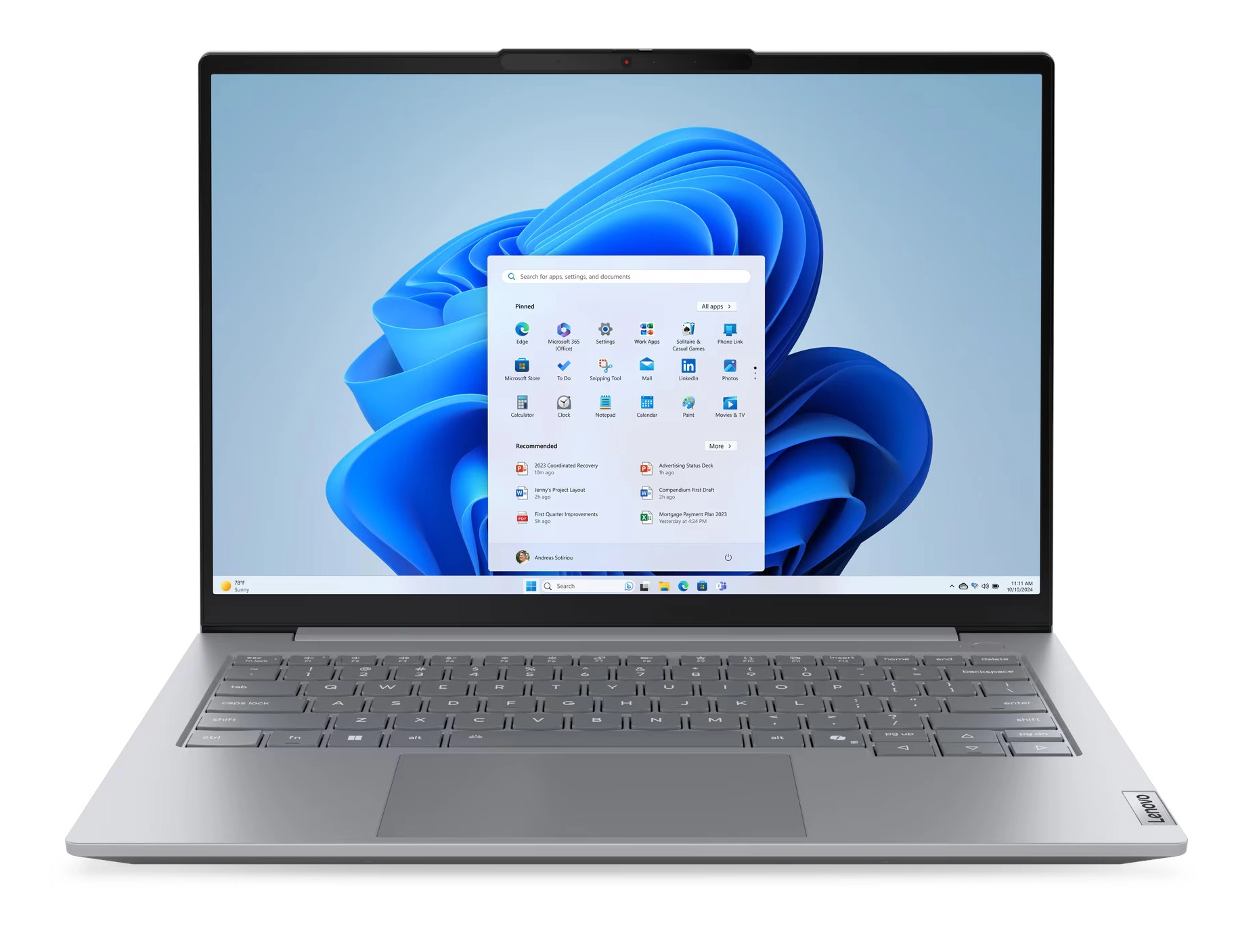 Laptop biznesowy Lenovo ThinkBook 14 G8 IRL 14" Core 5 210H 16GB RAM 512GB Dysk SSD Win11 Pro Szary Funkcje AI