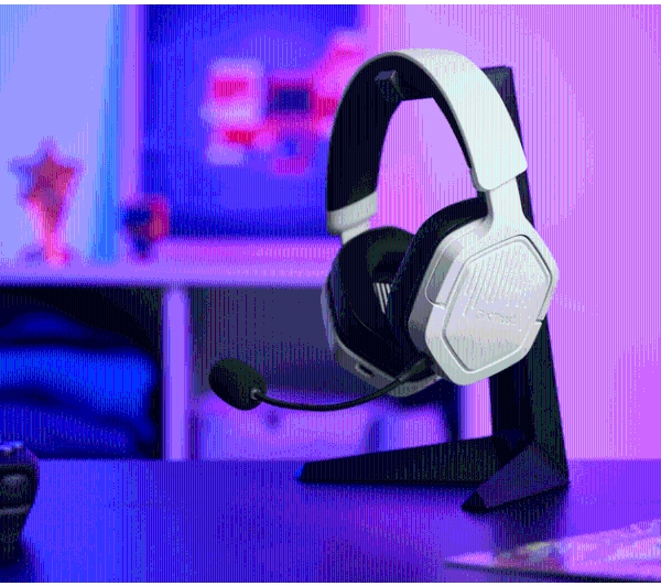 Trust GXT 493PS Carrus Wireless Nauszne Biały