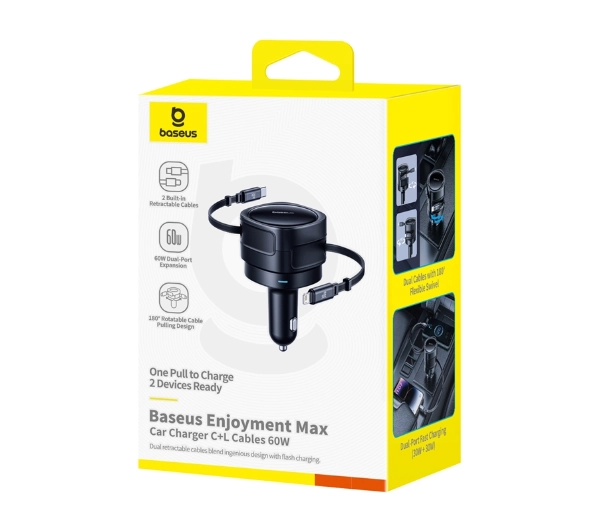 Baseus USB-C Lightning kabel 60W Czarny