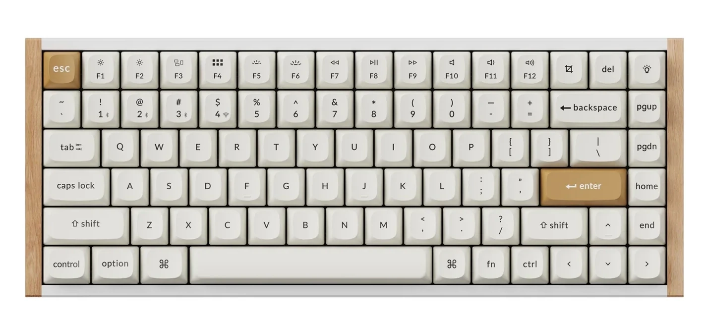 Klawiatura magnetyczno-mechaniczna Keychron K2 HE Special Edition Biało-brązowy