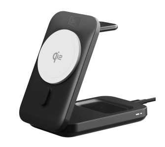 Ładowarka indukcyjna 3mk MagRocket 3w1 15W Qi2 MPP MagSafe