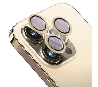 Bizon na aparat z aplikatorem Snap Lens do iPhone 14 Pro/14 Pro Max złota ramka