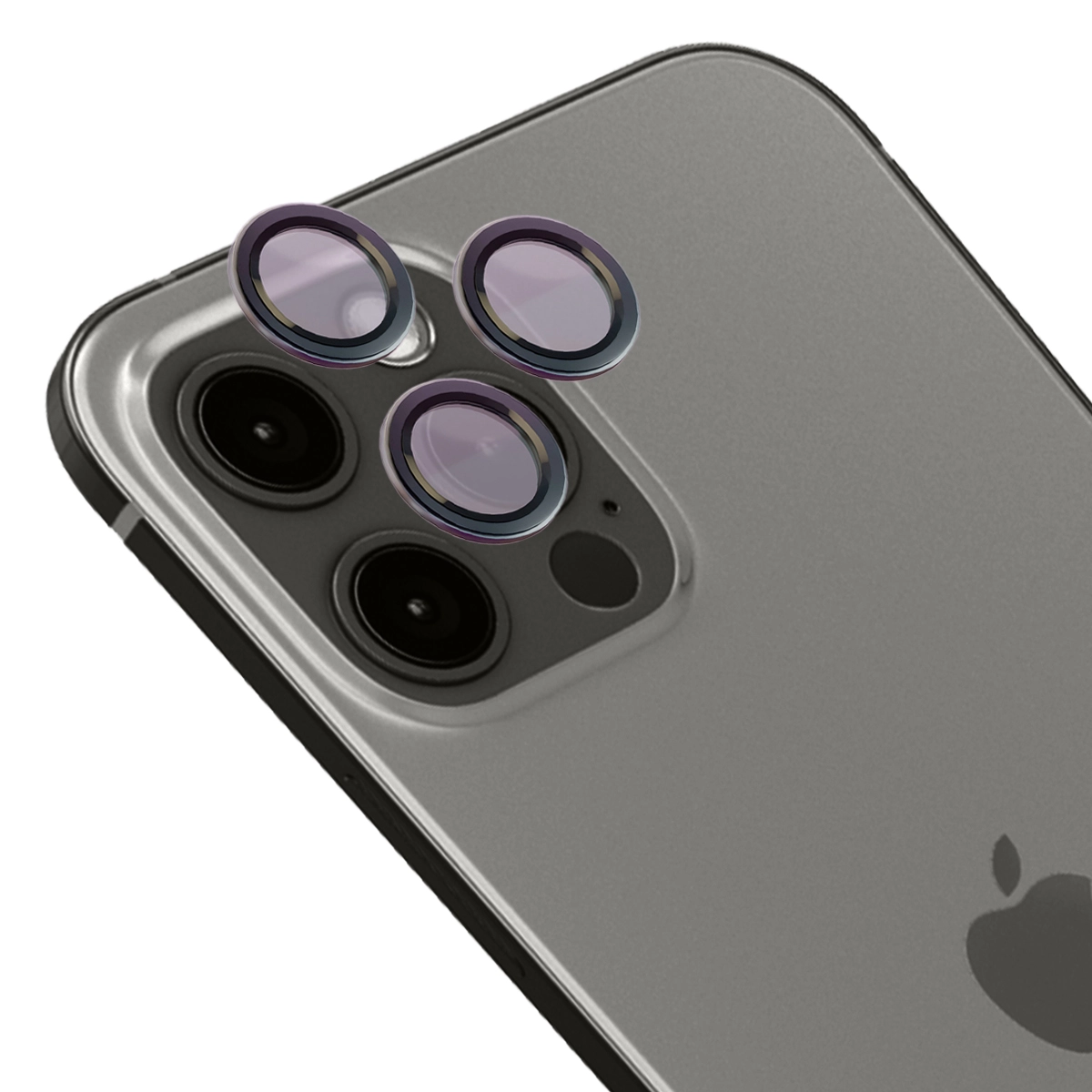 Szkło hartowane Bizon na aparat z aplikatorem Snap Lens do iPhone 12 Pro/11 Pro/11 Pro Max szara ramka