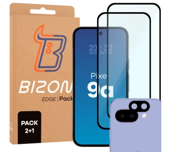 Zestaw ochronny Bizon 2x Szkło + szybka na aparat Edge 2 Pack do Google Pixel 9a