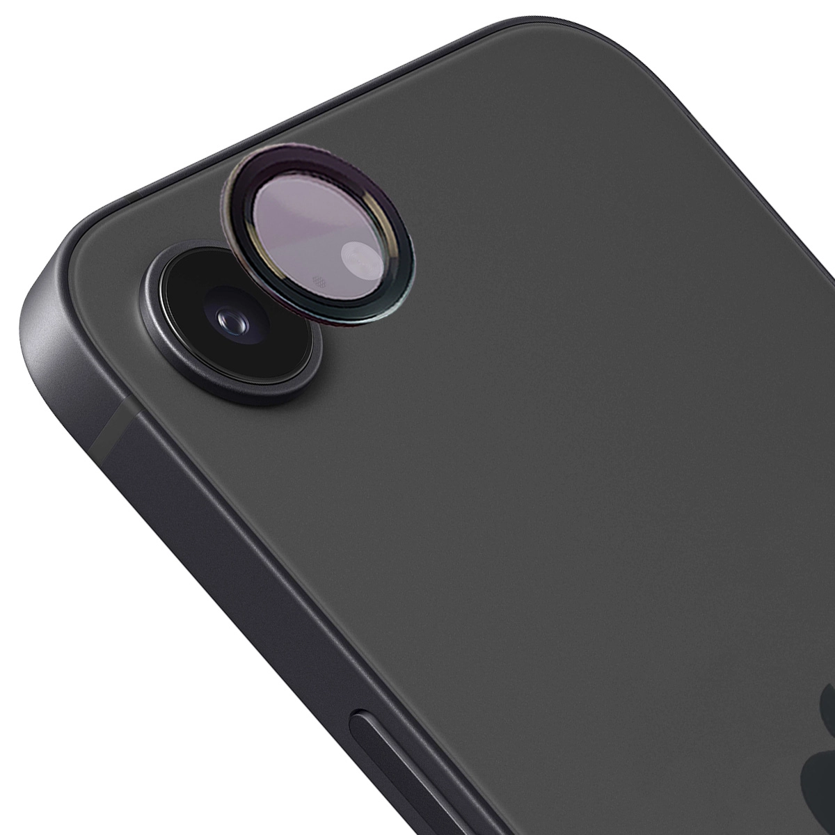 Szkło hartowane Bizon na aparat z aplikatorem Snap Lens do iPhone 16e/17e czarna ramka