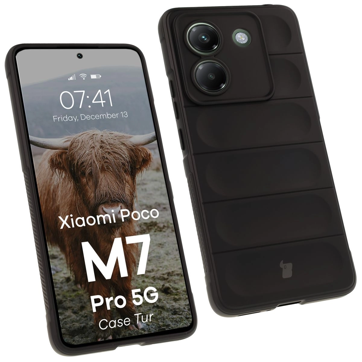 Etui Bizon Tur do Xiaomi Poco M7 Pro 5G Czarny