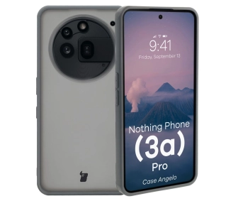 Bizon Angelo do Nothing Phone 3a Pro Półprzezroczysty z szarą ramką