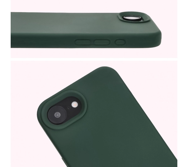 Bizon Silikonowe Soft do iPhone 16e Ciemnozielony