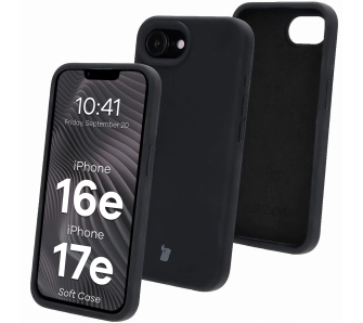 Etui Bizon Silikonowe Soft do iPhone 16e/17e Czarny