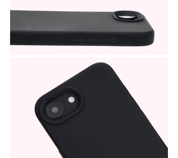 Bizon Silikonowe Soft do iPhone 16e Czarny