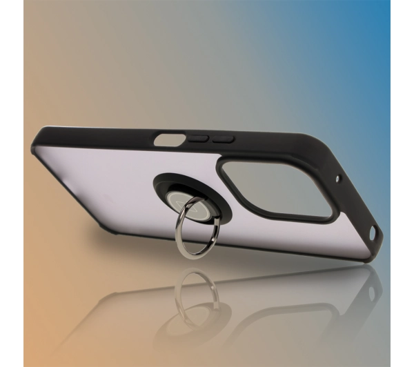 Bizon z uchwytem na palec Hybrid Ring do Xiaomi Redmi 13 4G przydymione z Czarną ramką